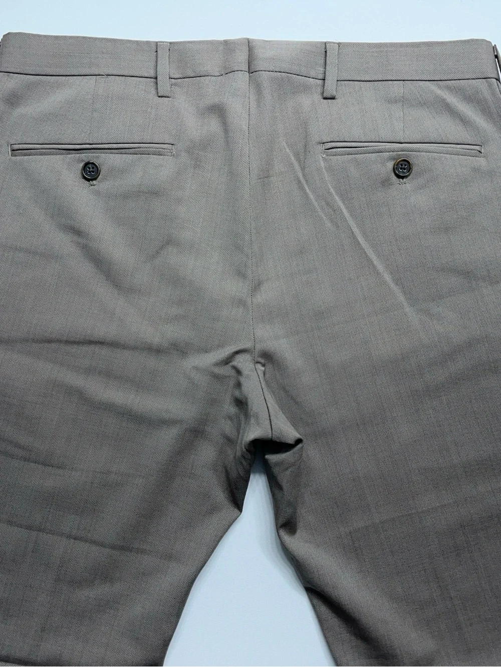 Banana Republic Wool Dress Pants Mens Size 34x30 Taupe Novelty Flat Front.  READ